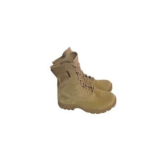 Iodson Men's Suede & Fabric Lace Up Military Combat Hiking Boots Biege Size 7